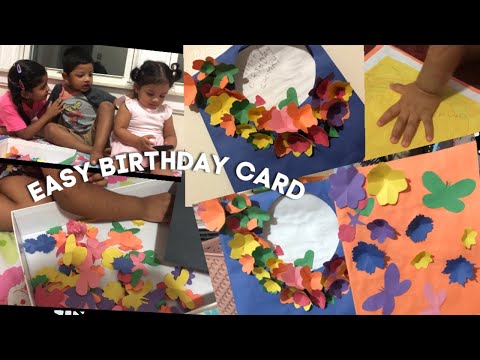 Beautiful Handmade Birthday Card Idea -DIY GREETINGS CARD For Birthday ||Ruwayda and cousin’s ||