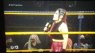 Io Shirai NXT translation on Raquel Gonzolez
