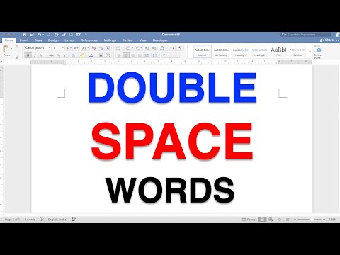 How To Double Space Between Words In Word