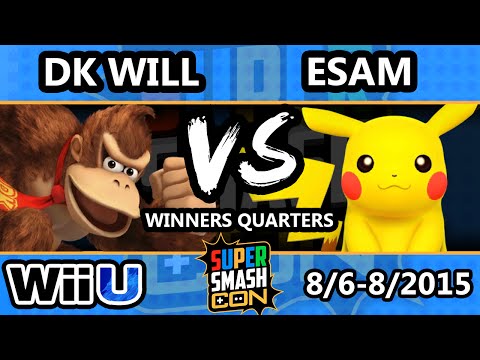 SSC - PG | Esam (Pikachu) Vs. iQHQ | DK Will (Donkey Kong) SSB4 WQ - Smash Wii U - Smash 4
