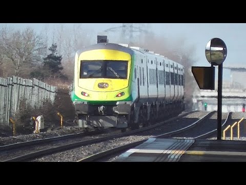 IE 201 Class Loco + Mk4 Intercity train - Clondalkin/Fonthill Station