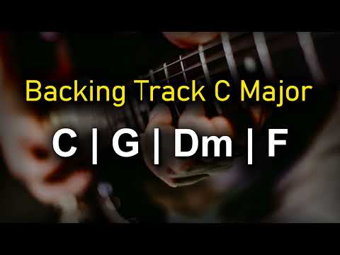 Rock Pop Backing Track C Major | C G Dm F | 80 BPM | Guitar Backing Track