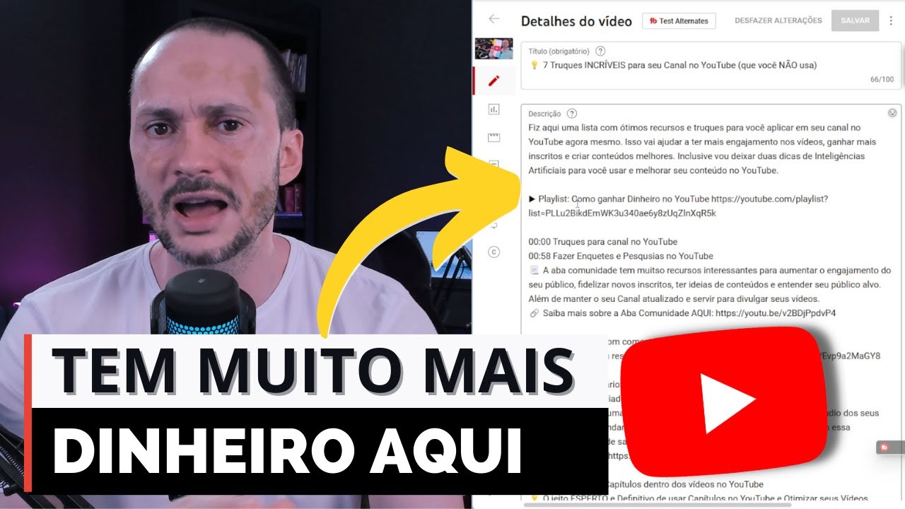 Como fazer uma Descrição PERFEITA nos vídeos do YouTube (e até ganhar MAIS Dinheiro)