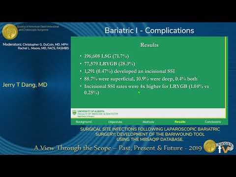 SURGICAL SITE INFECTIONS FOLLOWING LAPAROSCOPIC BARIATRIC SURGERY
