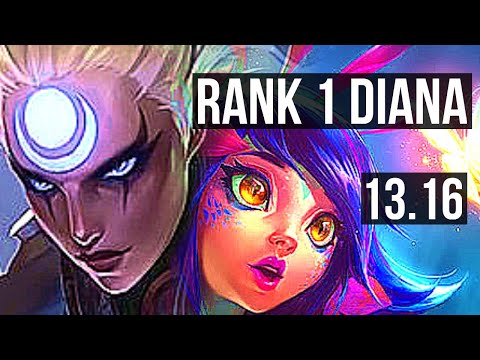 DIANA vs NEEKO (MID) | Rank 1 Diana, 6/0/4, 600+ games, Dominating, Rank 27 | NA Challenger | 13.16