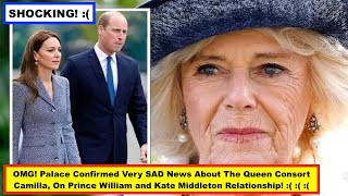 Palace Confirmed SAD News About The Queen Consort Camilla, On William & Kate Middleton Relationship!