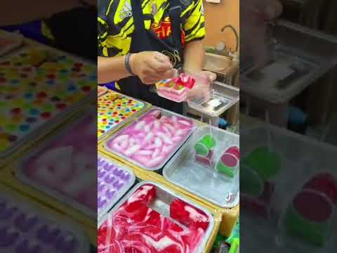 #Fancy jelly #Fancy coconut jelly #Market #Nonthaburi
