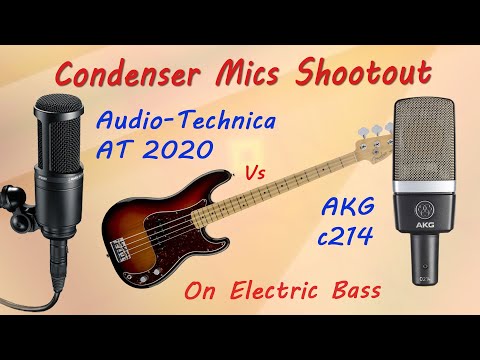 AKG C 214 vs Audio-Technica AT2020 - Condenser Mics Shootout on Bass - Want 2 Check