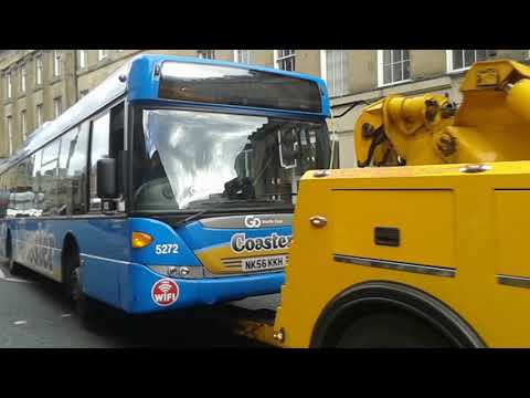 Go North East 5272 (NK56 KKH) being towed away after breaking down (21/10/17)