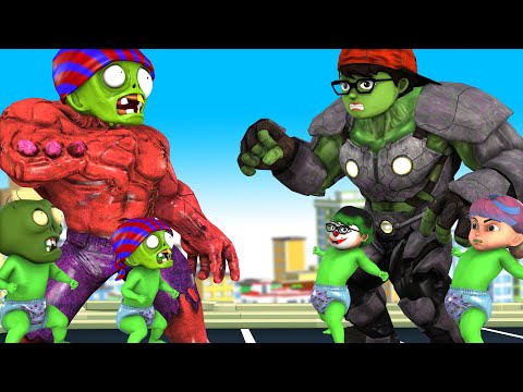 Avengers Super Hero Transform Nickhulk vs Team ZombieHulk rescue Couple Baby Nick - Scary Teacher 3D