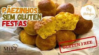 Download the video "PÃEZINHOS SEM GLÚTEN PARA FESTA | Sem Glúten #pãosemgluten #pãofácil #pãofofinho"
