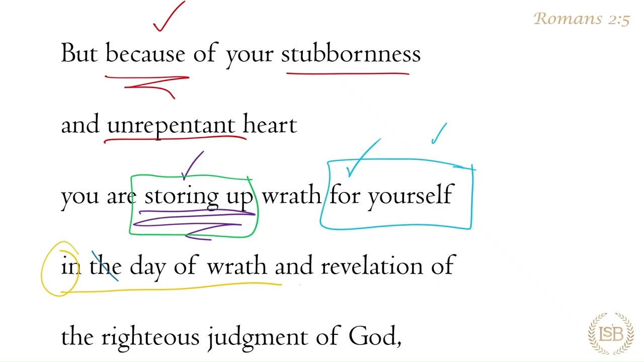 BTV: Romans 2:5b