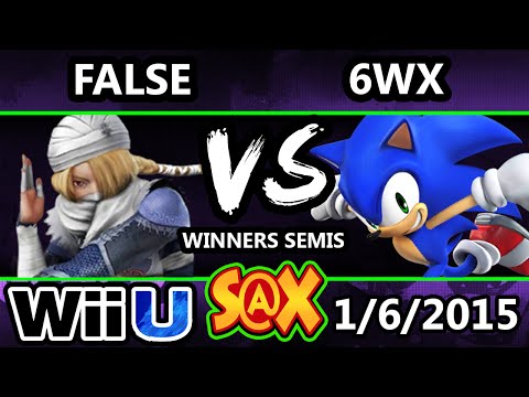 S@X - LoF | False (Sheik) Vs. 6WX (Sonic) SSB4 Winners Semis - smash 4 Wii U