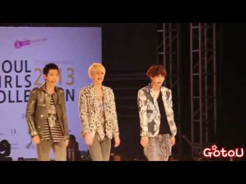 130406 Seoul Girls Collection EXO K CHANYEOL, SEHUN, KAI catwalk