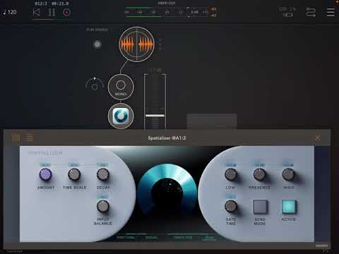 Spatializer applied to a Roland TR-808 rhythm track on iOS (preview)