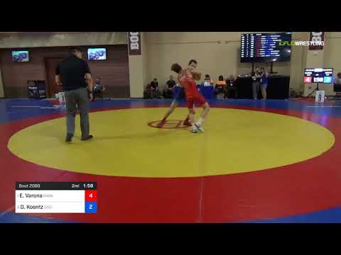 2018 Marine Corps US Open/UWW Junior Greco Roman 55 Quarters - Elijah Varona (Gara) Vs. Dylan Koon