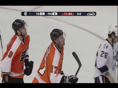 Jeff Carter scores again vs Lightning - 11-2-09