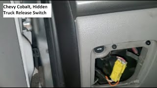 How To Open Your Chevy Cobalt Trunk with No Key, Hidden Trunk Release Button
