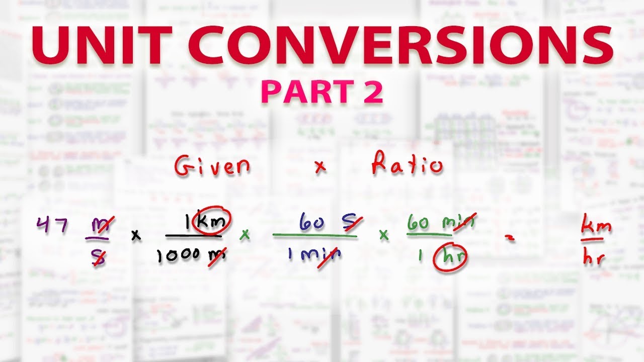 Dimensional Analysis Unit Conversion Practice for the MCAT