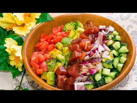 ハワイの定番！鮪のポキサラダ丼