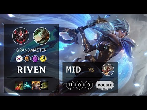Riven Mid vs Corki - KR Grandmaster Patch 10.11