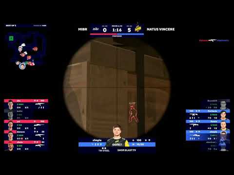 s1mple 4K AWP Clutch vs MIBR || NAVI vs MIBR || BLAST Premier Spring Groups