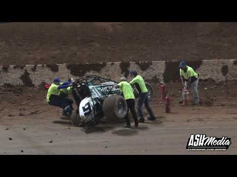 Wingless Sprints: Tim Harris Rollover - Archerfield Speedway