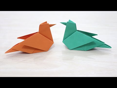 Cute Origami Bird Tutorial - How to Make a Paper Bird Easy