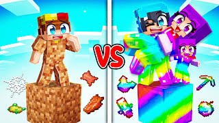 Minecraft NOOB DIRT vs RAINBOW PRO One Block Ailesi!