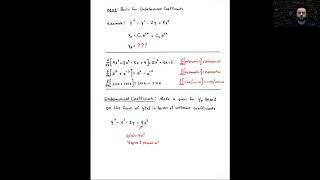 Undetermined Coefficients, part 1 (Differential Equations, Lecture 11)