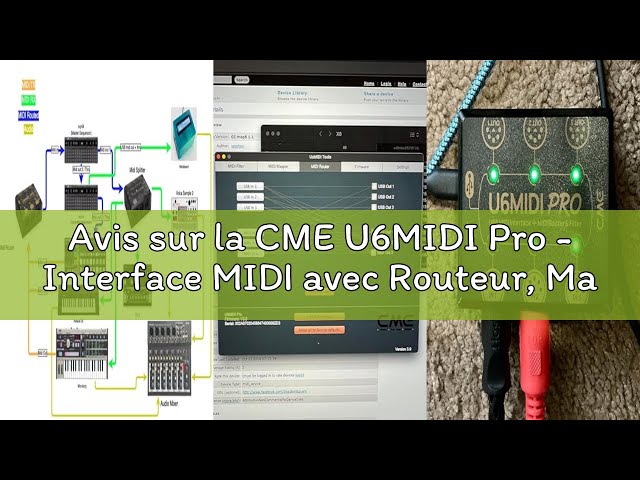 Vídeo relacionado con CME U6MIDI Pro - Interfaz MIDI con router, mapeador y filtro - USB plug-and-play MIDI para ordenadores - MIDI autónomo 3-in-3-out para Merge, Split, Thru