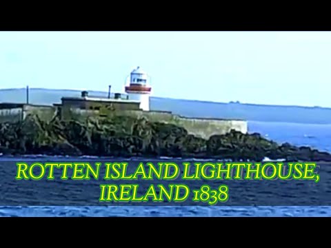 1838 ROTTEN ISLAND LIGHTHOUSE, IRELAND / KILLYBEGS HARBOUR, DONEGAL BAY / AUTOMATED LIGHTHOUSE 1959