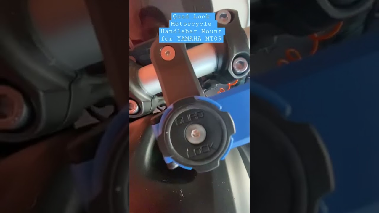 Installing Quad Lock Motorcycle Handlebar Mount for Yamaha MT09 #short #shorts #shortvideo #mt09