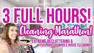ULTIMATE CLEANING MARATHON✨3 HOURS!✨EXTREME DECLUTTER + FULL DAYS OF CLEANING