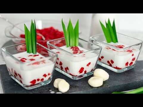 Red Rubies Dessert | Tub Tim Krob | ทับทิมกรอบ | Cooking with Nart