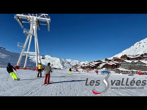 4K - Ski ASMR - Courchevel to Val Thorens ski trip !  The World largest Ski area ! French Alps 🇫🇷