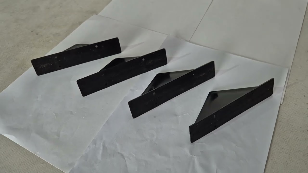 Универсальный Задний Диффузор Тип-F (4шт, Черный Глянец, ABS-Пластик) Video 1