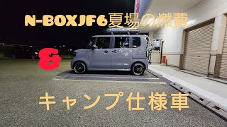 N-BOXJF6 4WDキャンプ仕様車と夏場の燃費