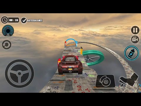 Impossible Car Tracks 3D - Luxury Red Car Driving Stunts Multiplayer Mode - Android Gameplay 2022