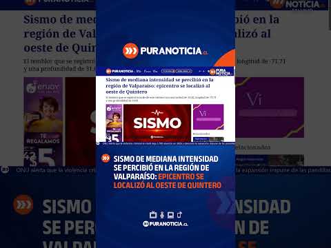 Sismo de mediana intensidad se percibió en la región de Valparaíso