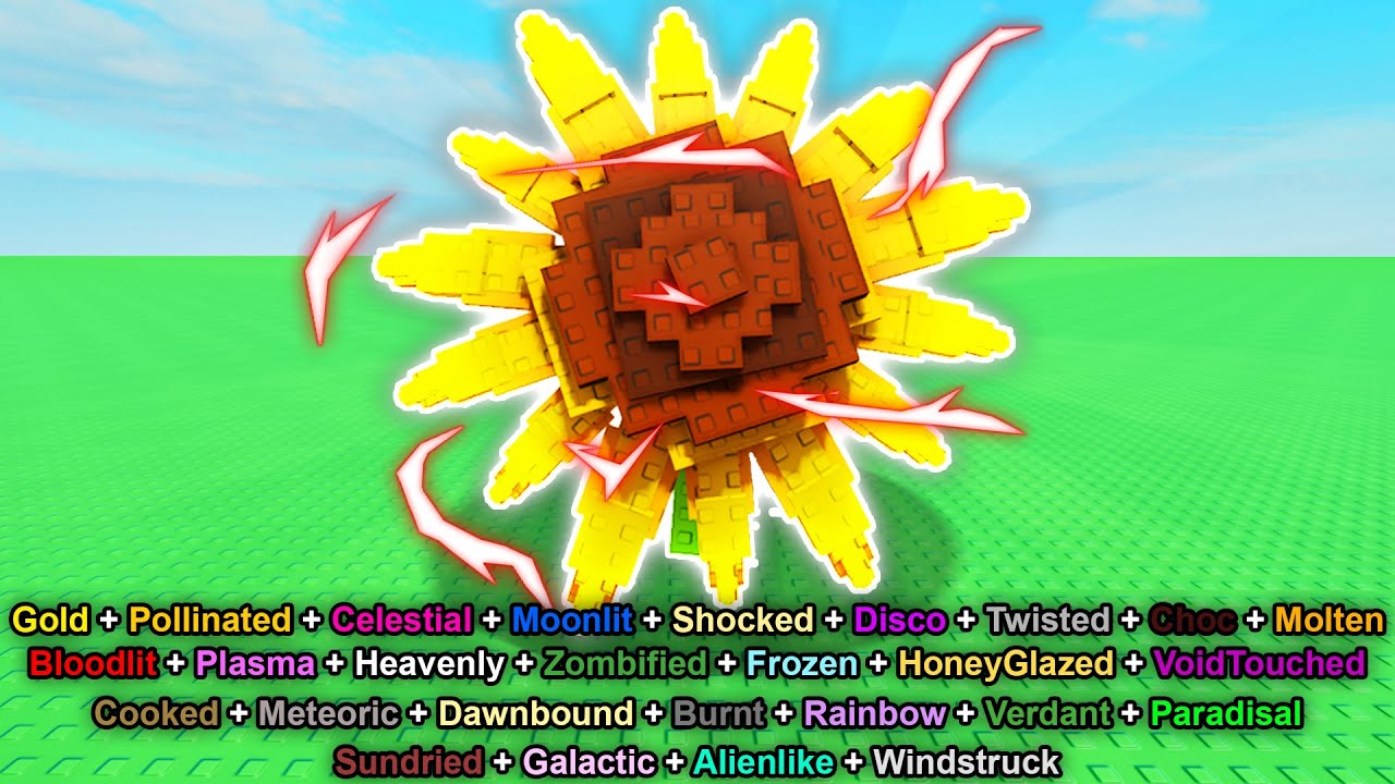 I Grew EVERY MUTATION On SUNFLOWER In Roblox Grow A Garden...