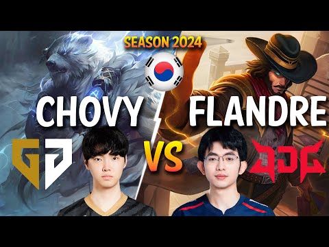 GEN Chovy vs JDG Flandre - Chovy VOLIBEAR vs Flandre TWISTED FATE Top - Patch 14.4 KR Ranked