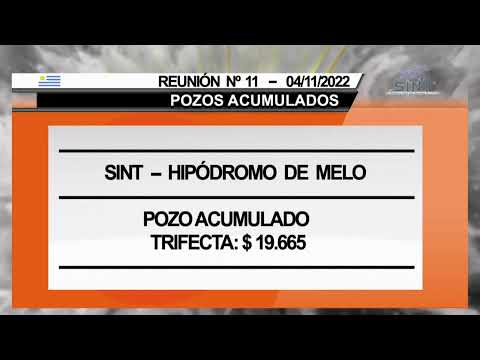 CARRERAS DEL SINT HIPODROMO DE MELO  -4 DE NOVIEMBRE  2022 -