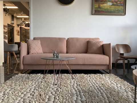 SOFA NEW YORK 3 OSOBOWA Z FUNKCJĄ SPANIA BLADO CZERWONA HOME IN STYLE