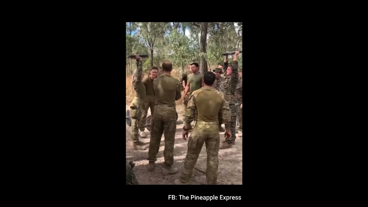 Overhead Plate Hold | Australian Army Vs US Marine Corps #Shorts