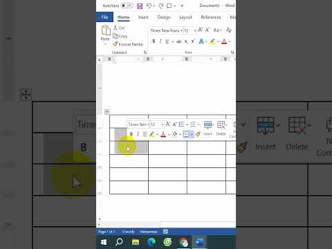 Cách ẩn đường kẻ bảng trong Word