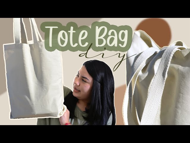 Vídeo relacionado con Wonky Line Bolsa tote de lona de algodón - Natural