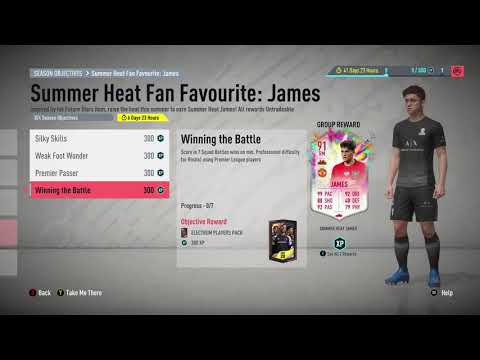 91 Daniel James Summer Heat Free Objective Player FIFA 20