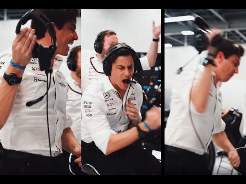 Mercedes boss Toto Wolff was seen screaming and smashing his headphones