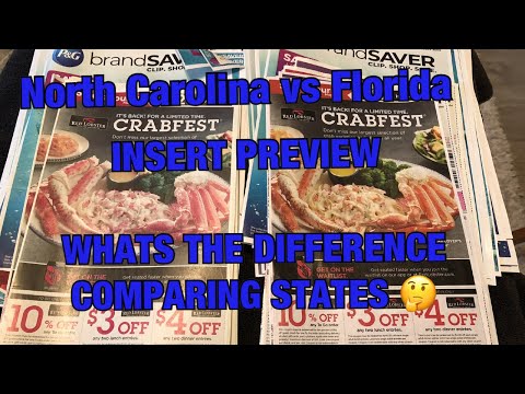COUPON INSERT PREVIEW LETS COMPARE STATES NORTH CAROLINA VS FLORIDA WHO HAS THE BETTER INSERTS 🤔 Video